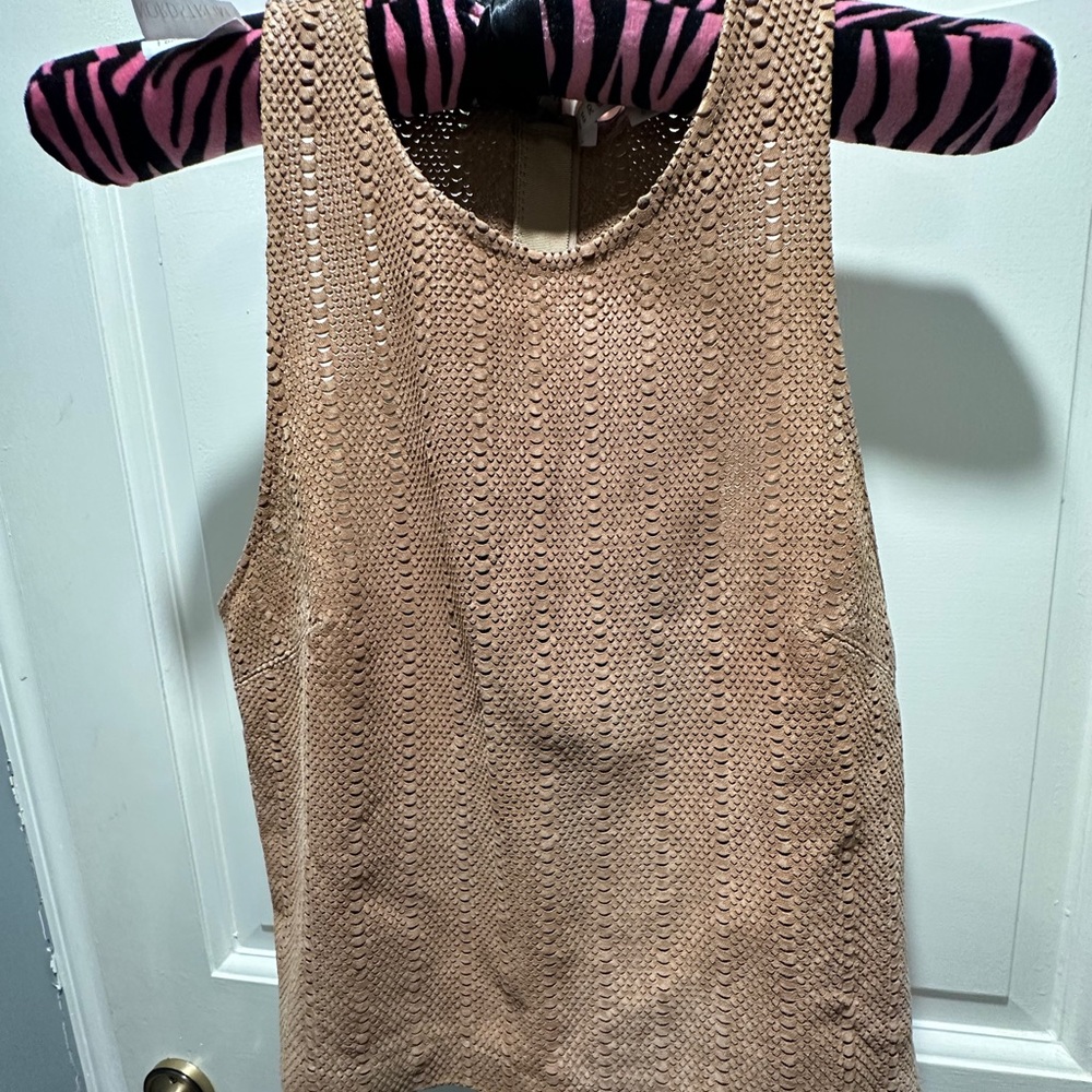 Beautiful Veronica Beard Laser Cut Leather Top